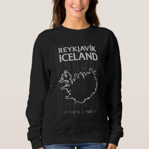Reykjavik Iceland Country Capital City Flag Patrio Sweatshirt