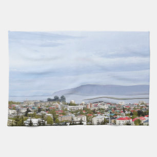 Reykjavik Iceland Europe Travel Photo Tea Towel