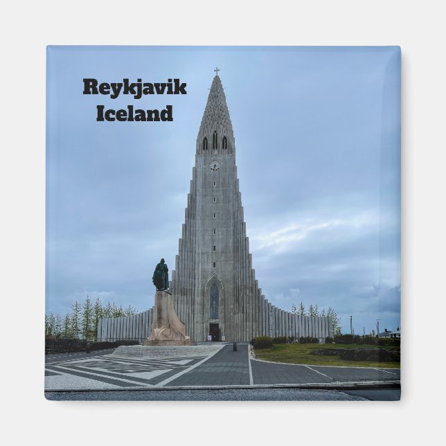 Reykjavik Iceland Hallgrimskirkja Personalise Magnet (Front)