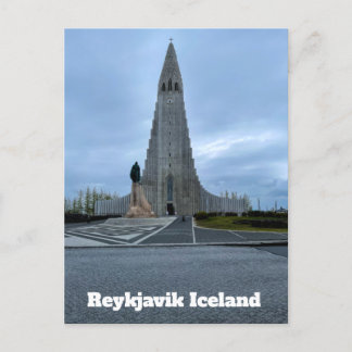 Reykjavik Iceland Hallgrimskirkja Personalise Postcard