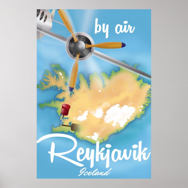 Reykjavik, Iceland holiday travel poster (Front)