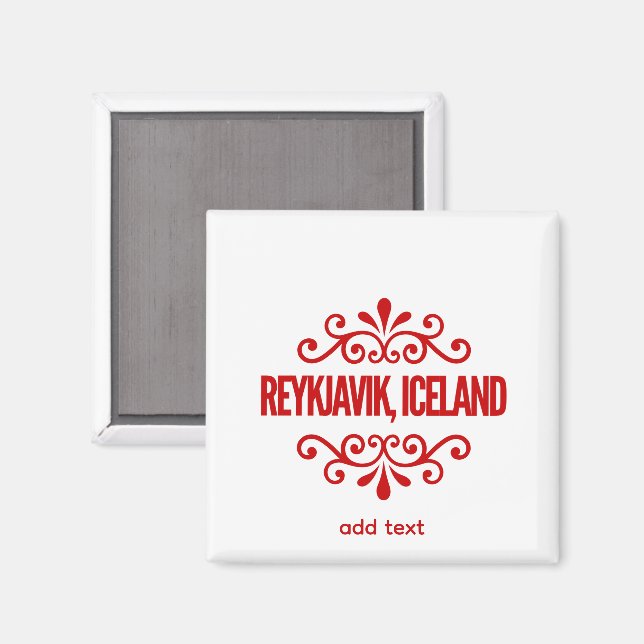 Reykjavik, Iceland Magnet (Front/Back)