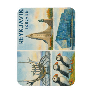 Reykjavik Iceland multiview Magnet
