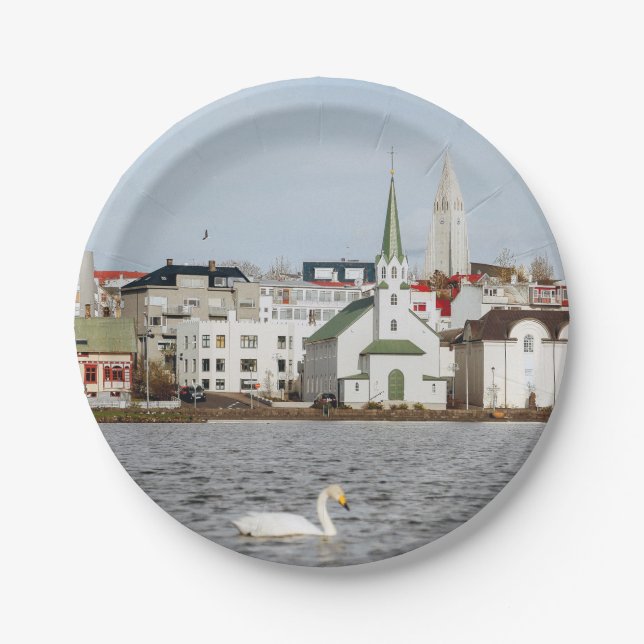 Reykjavik Iceland Paper Plate (Front)