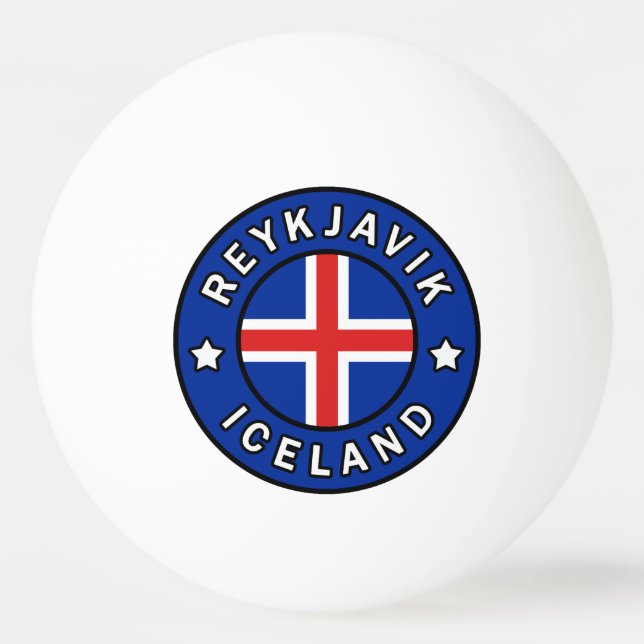 Reykjavik Iceland Ping Pong Ball (Front)