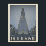 Reykjavik, Iceland Postcard<br><div class="desc">Anderson Design Group is an award-winning illustration and design firm in Nashville,  Tennessee. Founder Joel Anderson directs a team of talented artists to create original poster art that looks like classic vintage advertising prints from the 1920s to the 1960s.</div>