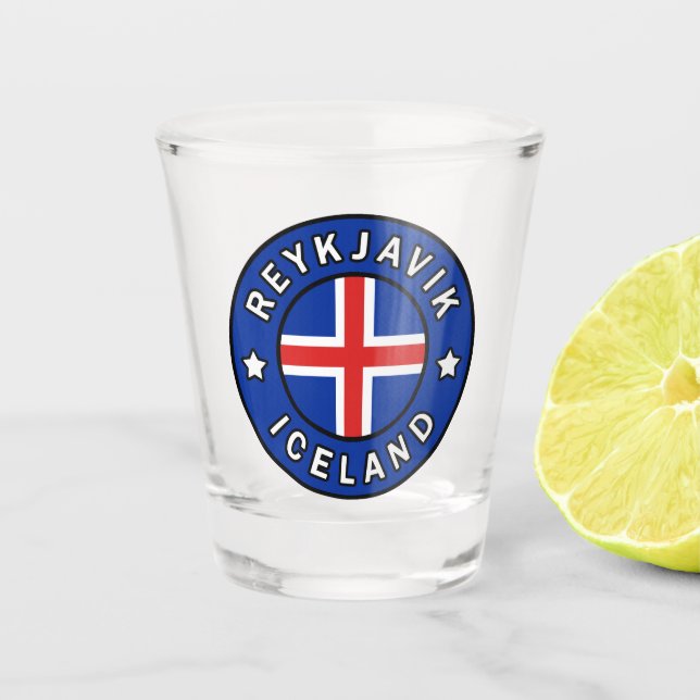 Reykjavik Iceland Shot Glass (Front)