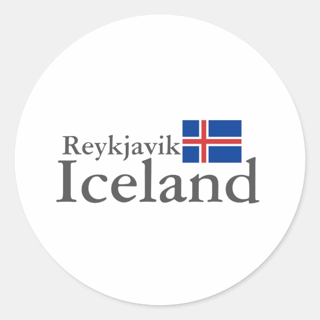 Reykjavik, Iceland Sticker (Front)