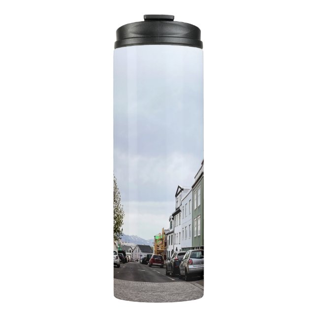 Reykjavik Iceland Street Scene Europe Photo Thermal Tumbler (Front)