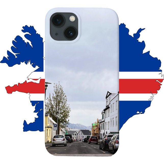 Reykjavik Iceland Street Scene Photo Case-Mate iPhone Case (A phone case featuring a street scene in Reykjavik, Iceland)