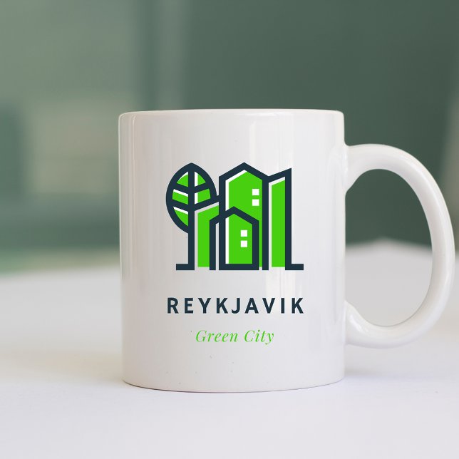 Reykjavik Iceland Sustainable Green City Coffee Mug (Creator Uploaded)