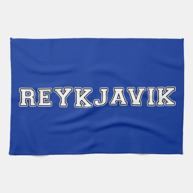 Reykjavik Iceland Tea Towel (Horizontal)