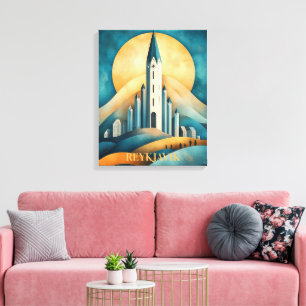 Reykjavik Iceland Travel Canvas Print