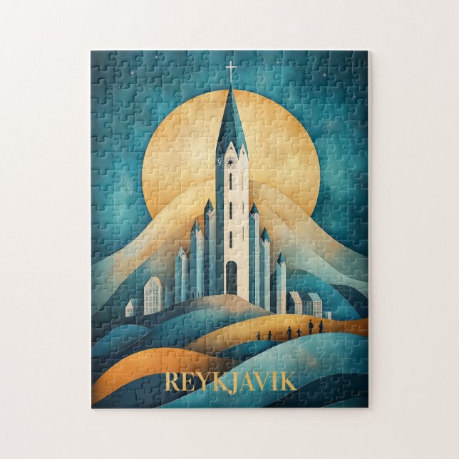 Reykjavik Iceland Travel Jigsaw Puzzle (Vertical)