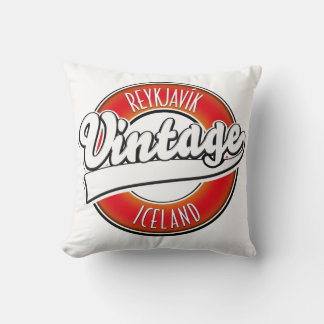 Reykjavík Iceland vitnage logo Cushion