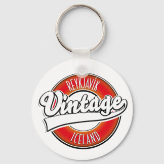 Reykjavík Iceland vitnage logo Key Ring