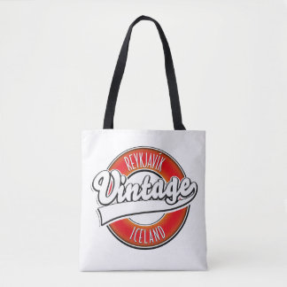 Reykjavík Iceland vitnage logo Tote Bag