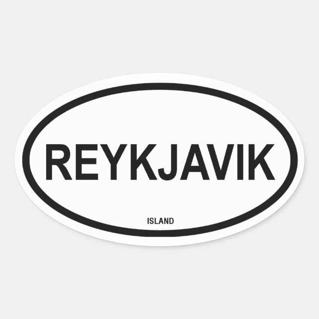 REYKJAVIK OVAL STICKER (Front)