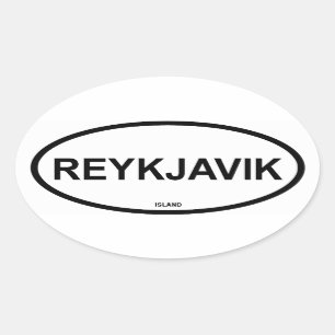 REYKJAVIK OVAL STICKER