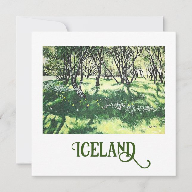 Reykjavik park in Iceland fine art by Pola.B.Alex Holiday Card (Front)
