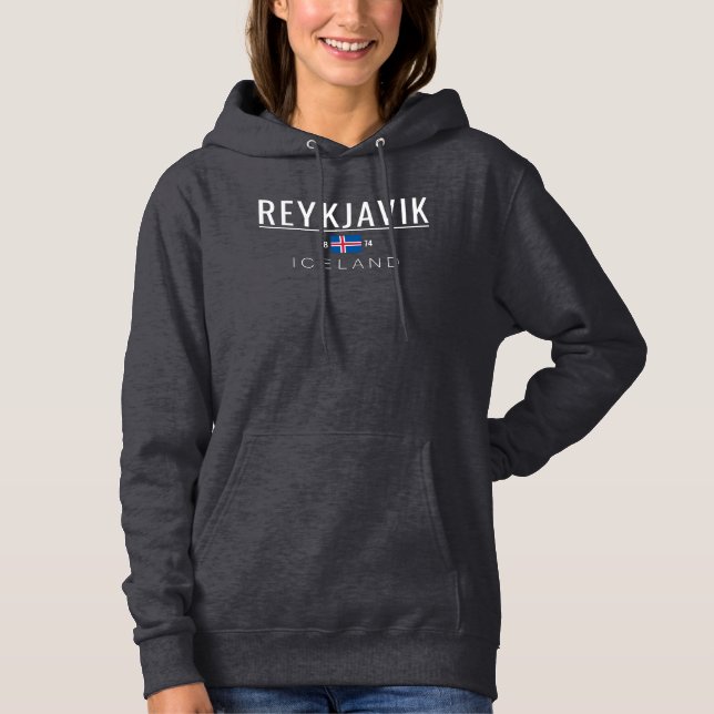 Reykjavík (Reykjavik) Iceland 874 Hoodie (Front)