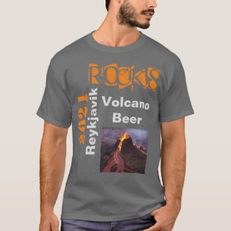Reykjavik Rocks Volcano Beer T-Shirt