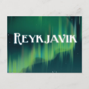 Reykjavik Vintage Travel Poster Postcard
