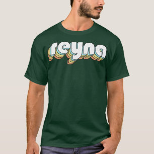 Reyna Retro Rainbow Typography Faded Style T-Shirt