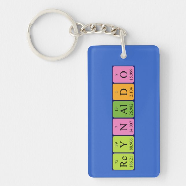 Reynaldo periodic table name keyring (Front)