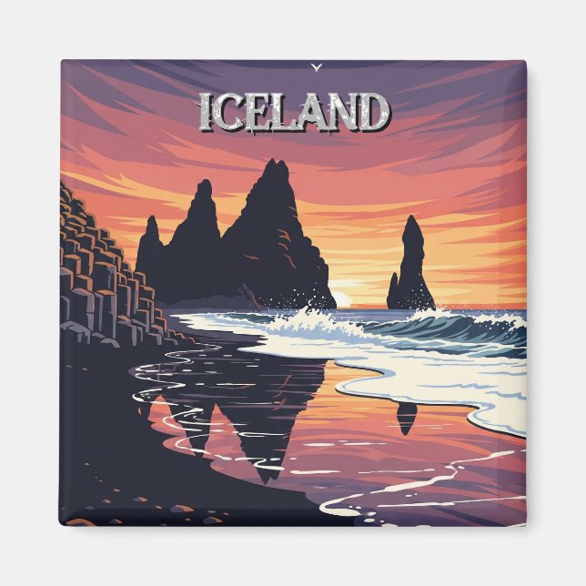 Reynisdrangar Iceland Travel Magnet (Front)