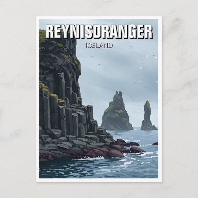 Reynisdrangar Iceland Travel Postcard (Front)