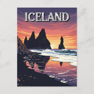 Reynisdrangar Iceland Travel Postcard