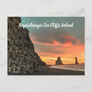 Reynisdrangar Sea Cliffs Iceland stylised Postcard
