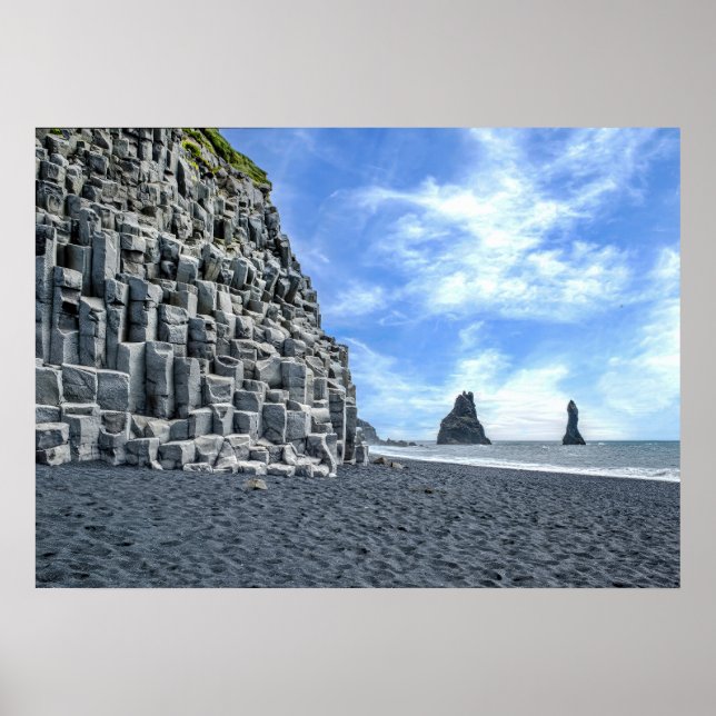 Reynisfjara Beach. Iceland Poster (Front)