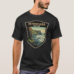 Reynisfjara Beach Iceland Travel Art Vintage T-Shirt