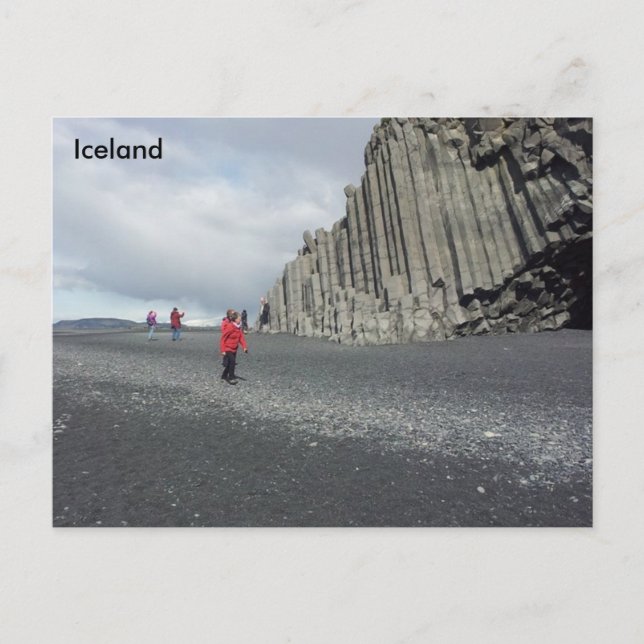 Reynisfjara black sand beach, Iceland Postcard (Front)