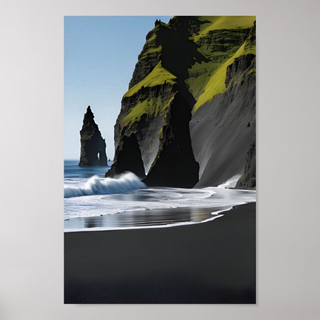 Reynisfjara Black Sand Beach Poster (Front)