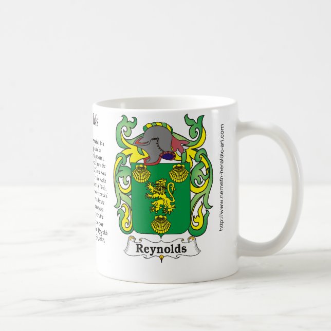 Reynolds Family Crest on a mug (Right)