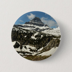 Reynolds Mountain from Logan Pass at Glacier Park 6 Cm Round Badge