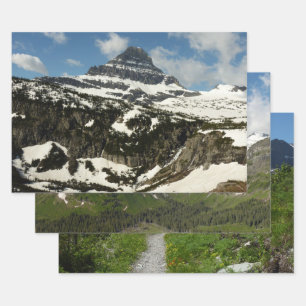 Reynolds Mountain from Logan Pass at Glacier Park Wrapping Paper Sheet