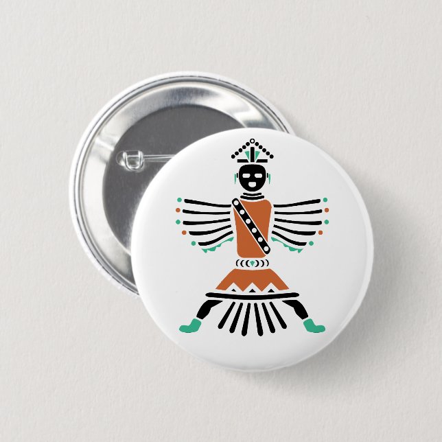 rez knifewing warrior 6 cm round badge (Front & Back)