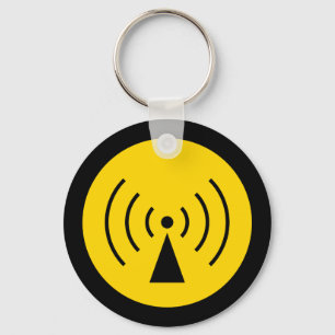 rf Warning Symbol Keychain