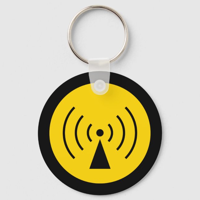 rf Warning Symbol Keychain (Front)