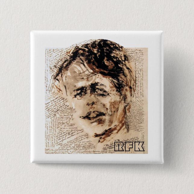 RFK 15 CM SQUARE BADGE (Front)