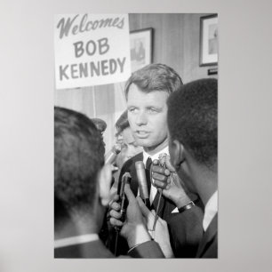 RFK Speaking to Reporters - Atlantic City DNC Poster