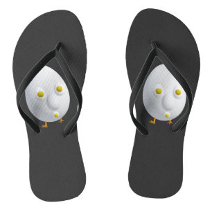 RG RA Egg Art Flip Flops