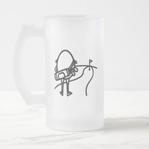 RG RA Egg Art Frosted Glass Beer Mug