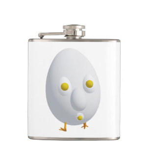 RG RA Egg Art Hip Flask
