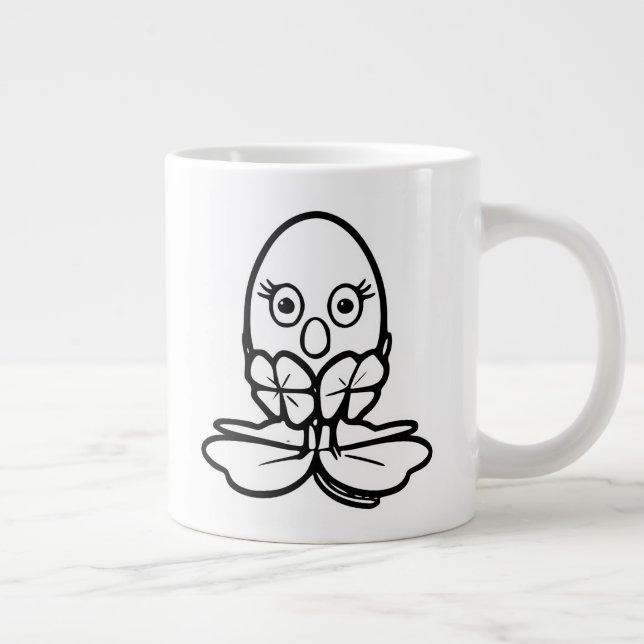 RG RA Egg Art Large Coffee Mug (Right)