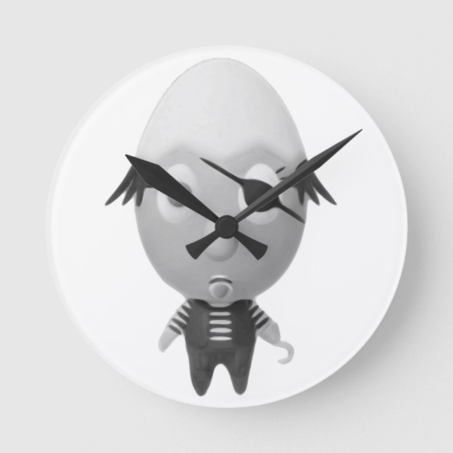 RG RA Egg Art Round Clock (Front)